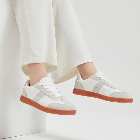 Womens Casual Sneakers Fabric Rubber Sole Retro Slip-On Trainers - Picture 5 of 9